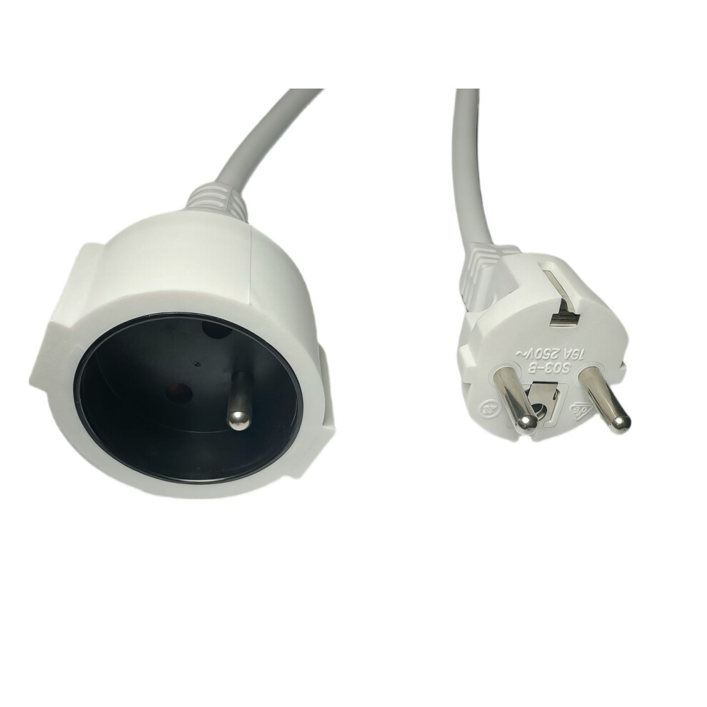 Microconnect Microconnect Power Extension Cord Eu To French Type E 2M White 5715063550984