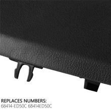 Bilinteriör Främre Övre Topp Mitten Dash Air Vent Trim Bezel 68414ED50C för Versa 2007-2012 C11 Tiida Svart