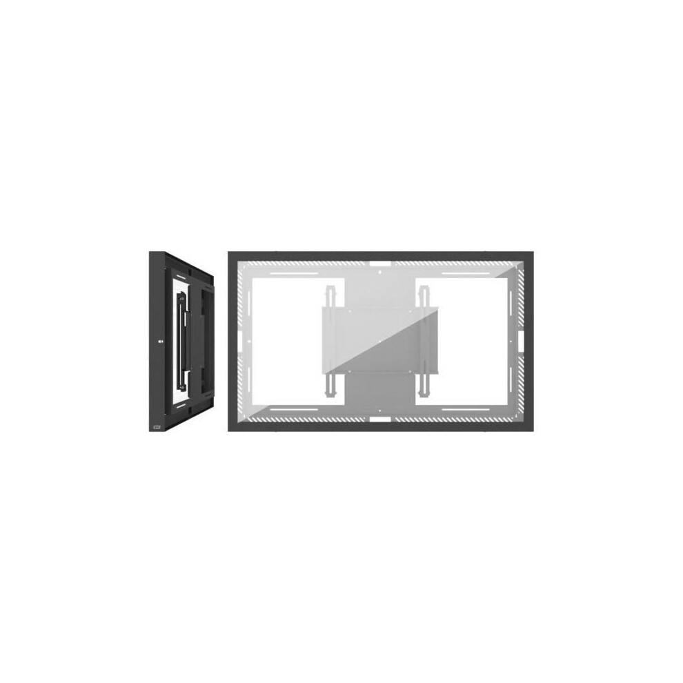 Sms Protective Display Wall Casing (55L/P Casing Wall G2 Bl) Vesa From 100X200 To 400X400 For 55" Displays Max. Load 50 Kg - (Ral9005) Black 7331394930806
