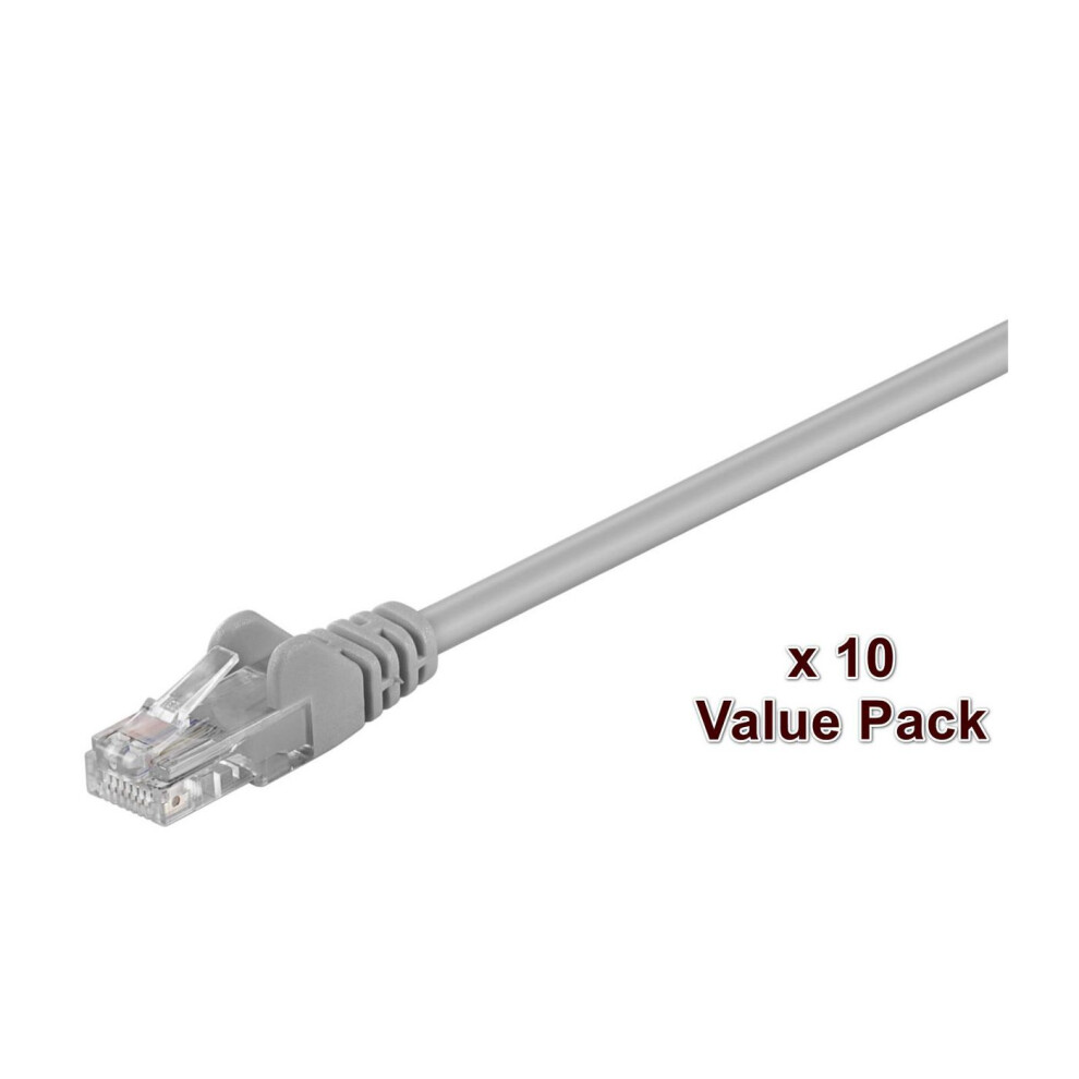 Microconnect Cat5e U/Utp Network Cable 0.5M Valuepack (10Pcs) Grey 5704327713838