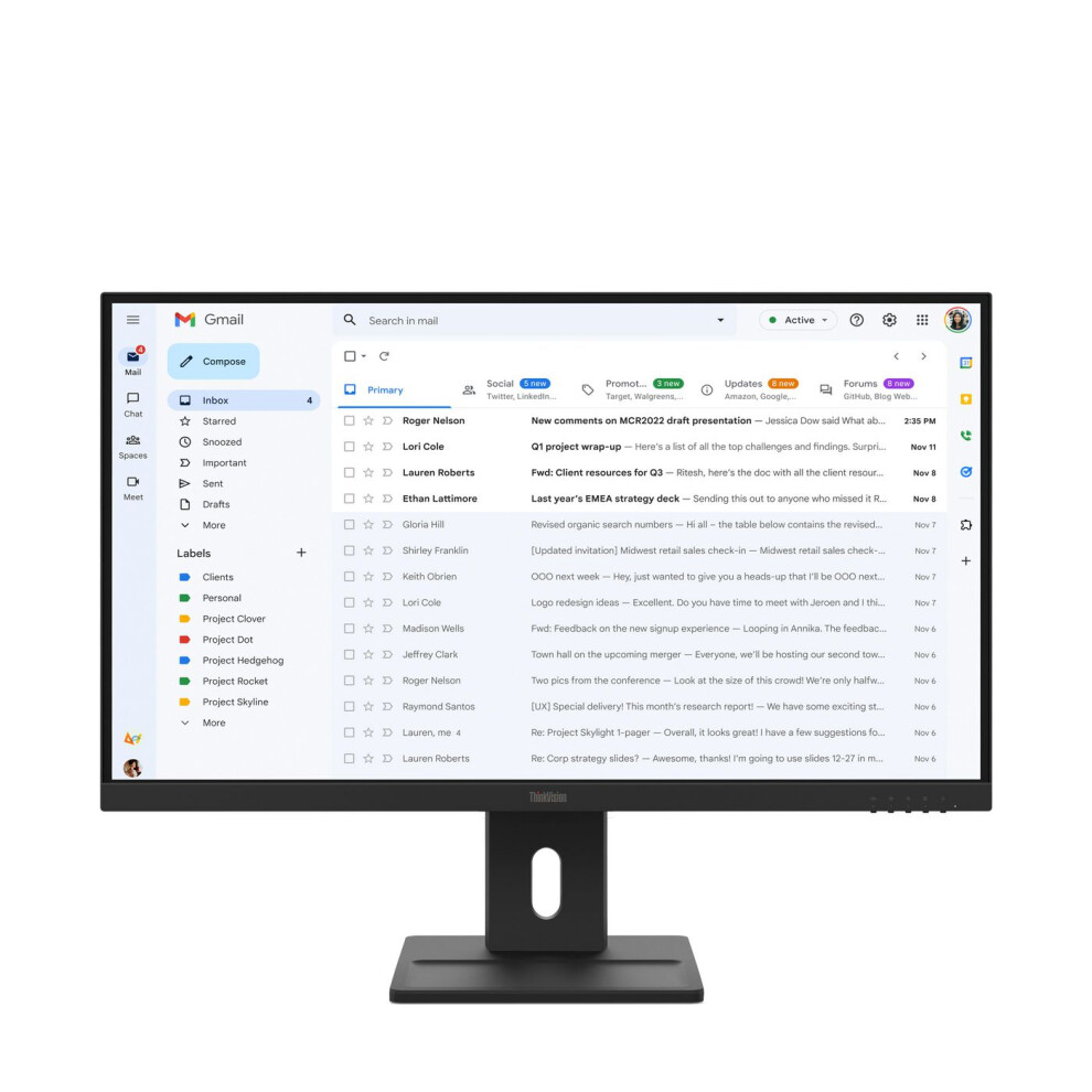 Lenovo 27" 1920 X 1080 Wled Ips 100Hz 16:9 300Cd/MãÂ² 4Ms 178Ã / 178Ã Black 198157546882