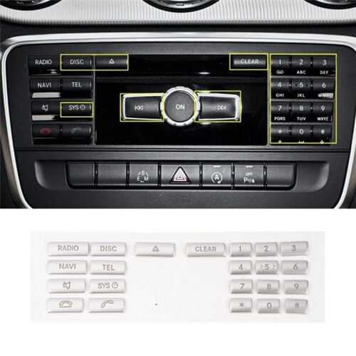 Car Center Console Multimedia CD Panel Button Sticker Trim for   a B Class W176 W246 CLA C117 GLA X156 1