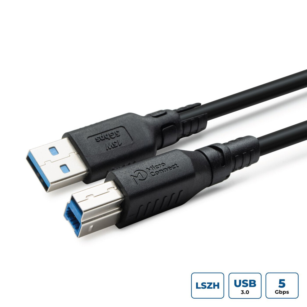 Microconnect Usb 3.2 A-B Gen 1 Cable Lszh 3M Colorflex 5715063803974