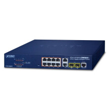 Planet 8-Port 10/100TX 802.3at PoE + 2-Port Gigabit TP/SFP Combo Managed Ethernet Switch