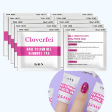 Cloverfei Nail Polish Gel Remover Pads Acetone Gel Nail Polish Removal Wipes for UV & LED Gel Nails