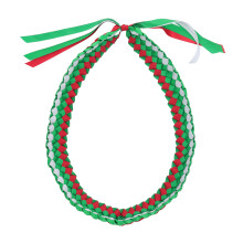 120 cm Abschluss-Lei 4-Strang Grün-Rot-Weiß-Grün