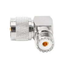 2PCS PL259 to SO239 UHF Male Female Connector SL16 PL-259 90 Degree Right Angle UHF Male to UHF Female Coax