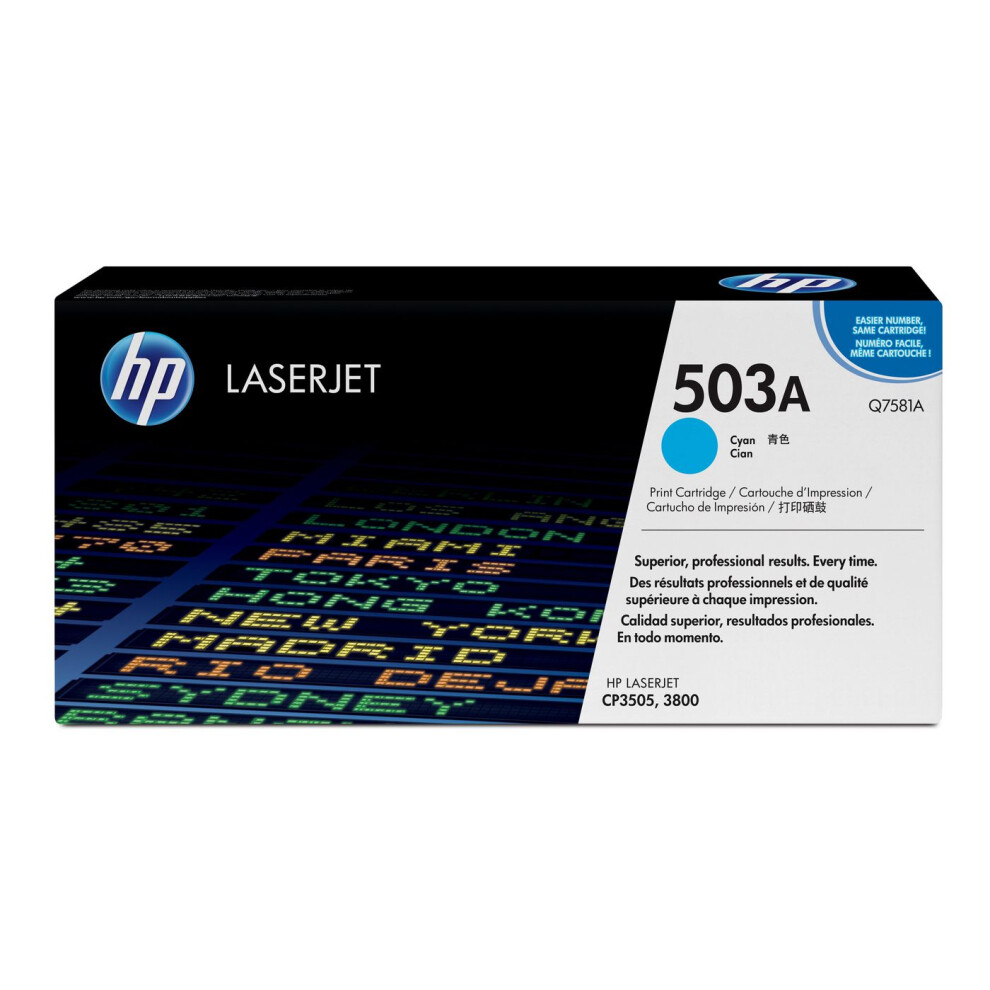 Hp 503A Cyan Original Laserjet Toner Cartridge Blue 829160697406