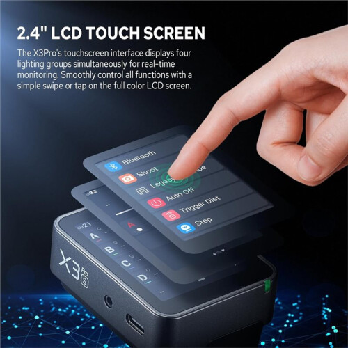 X3 Pro S Blitztrigger für , 2,4"-Touchscreen, Drahtloser Touchscreen-Blitztrigger-Sender 2