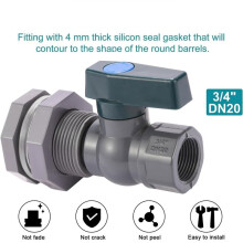 2 Set 3/4" Rain Bucket Spigot Kit - Water Bucket PVC Garden Diverter Kit for Water Tanks, Aquariums Tubs, Pool