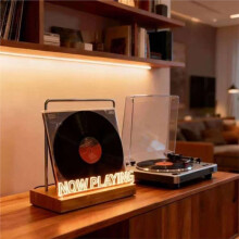 Now Playing Vinyl Record Holder  Vinyl Record Display Desktop Turntable Decor Rack for LP Storage Display