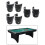 6PC Billiard Pool Table Pockets Table Accessories Space Saving Sturdy Billiard Table  Hole Pocket Billiards Supplies 4
