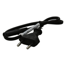 HP Power cord (Black) - 2-wire 17 AWG 0.5m (1.6ft) long - Has straight (F) C7 receptacle (For use in Europe Opt. 954)