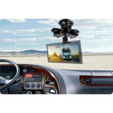 Zware Monitorhouder voor Vrachtwagens en Bestelwagens met 3 Zuignappen, Valbestendige Bevestiging voor Voertuigdisplay, Eenvoudige Installatie,