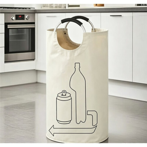 90L Waste Water Bottle Storage Basket Foldable Large Capacity Laundry Basket Multi-Functional Recycling Empty Bottle Bag 1