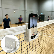 Soporte para Teléfono de Tenis Plegable, Soporte de Montaje para Valla, Soporte Portátil Multiángulo para Teléfono Rojo