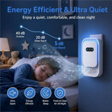 Negative Ion Air Purifier Small Plug-in Home Air Purifier for Pet Odor Cat Litter Boxes Bathrooms Kitchens EU Plug