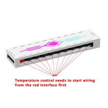 HA60 ARGB&FAN HUB X10 5V 3Pin + PWM 4Pin 2 in 1, Support M/B AURA SYNC & Music Induction & IR Remote Control B