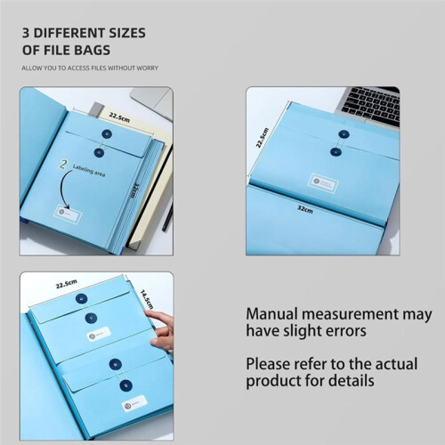 Important Document Organizer,Folders for Documents,Bound Expanding File for Important Papers/Passports/Birth Certificate