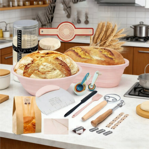 Yeast Culture Kit, Including Fermentation Basket, Round Fermentation Basket, Baking Mixer, and Egg Beater. 1