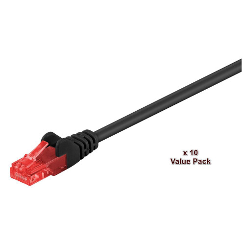 MicroConnect CAT6 U/UTP Network Cable 7m Black VALUEPACK (10pcs)