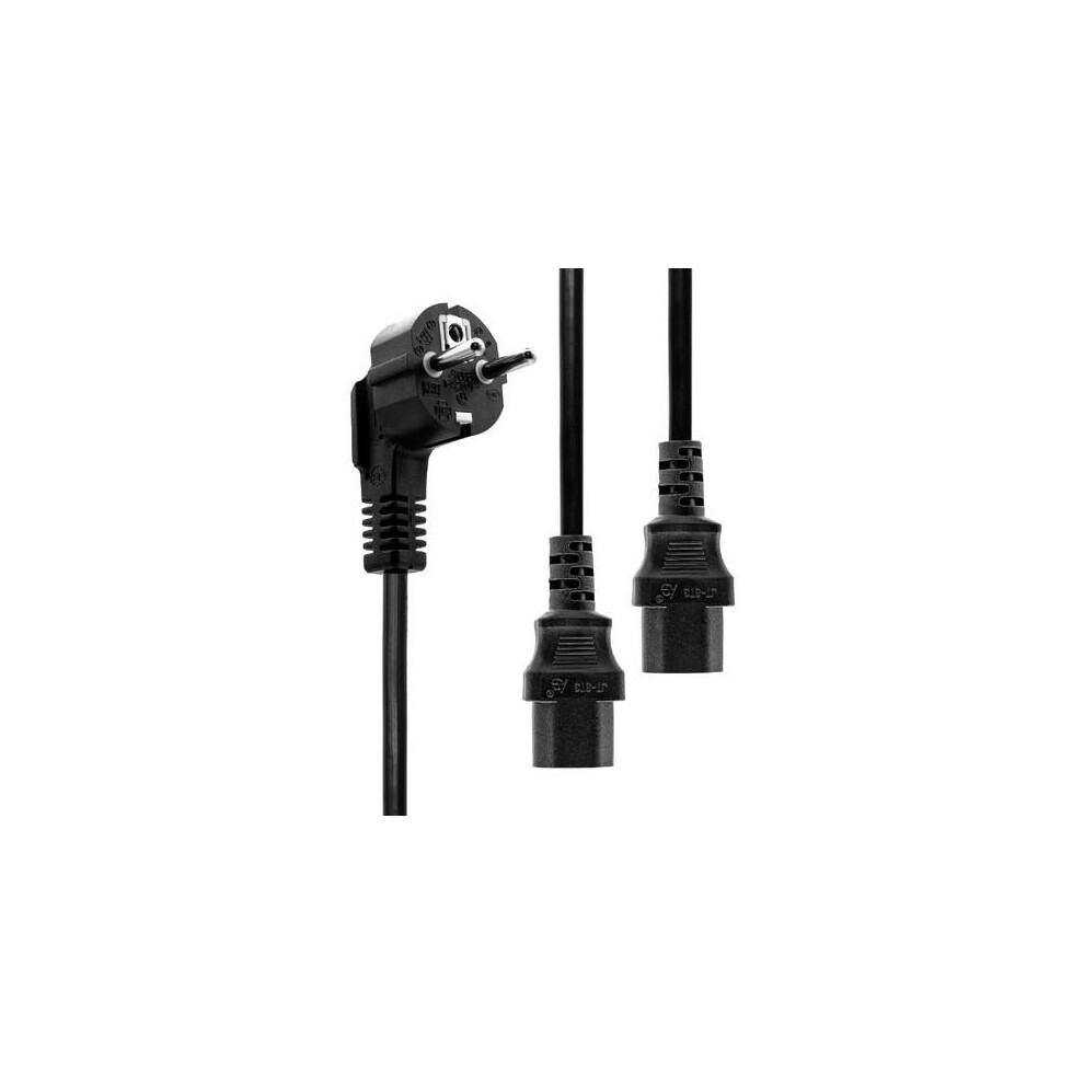 Microconnect Power Cord Schuko Splitter - 2 X C13 18M 5705965856338