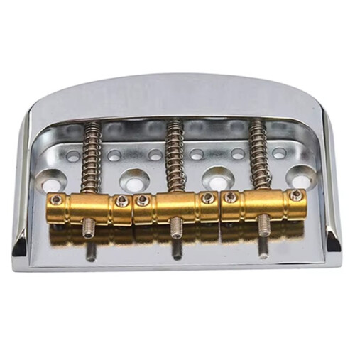 Electric Guitar Bridge with Brass Saddle Adjustable  Binding Fixed Bridge 83x53mm String Space 10.8mm 2