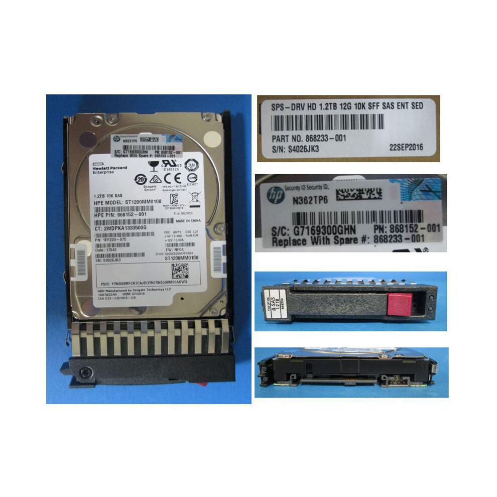 Hewlett Packard Enterprise Hd 1.2Tb 12G 10K Sff Sas Ent 5715328098060