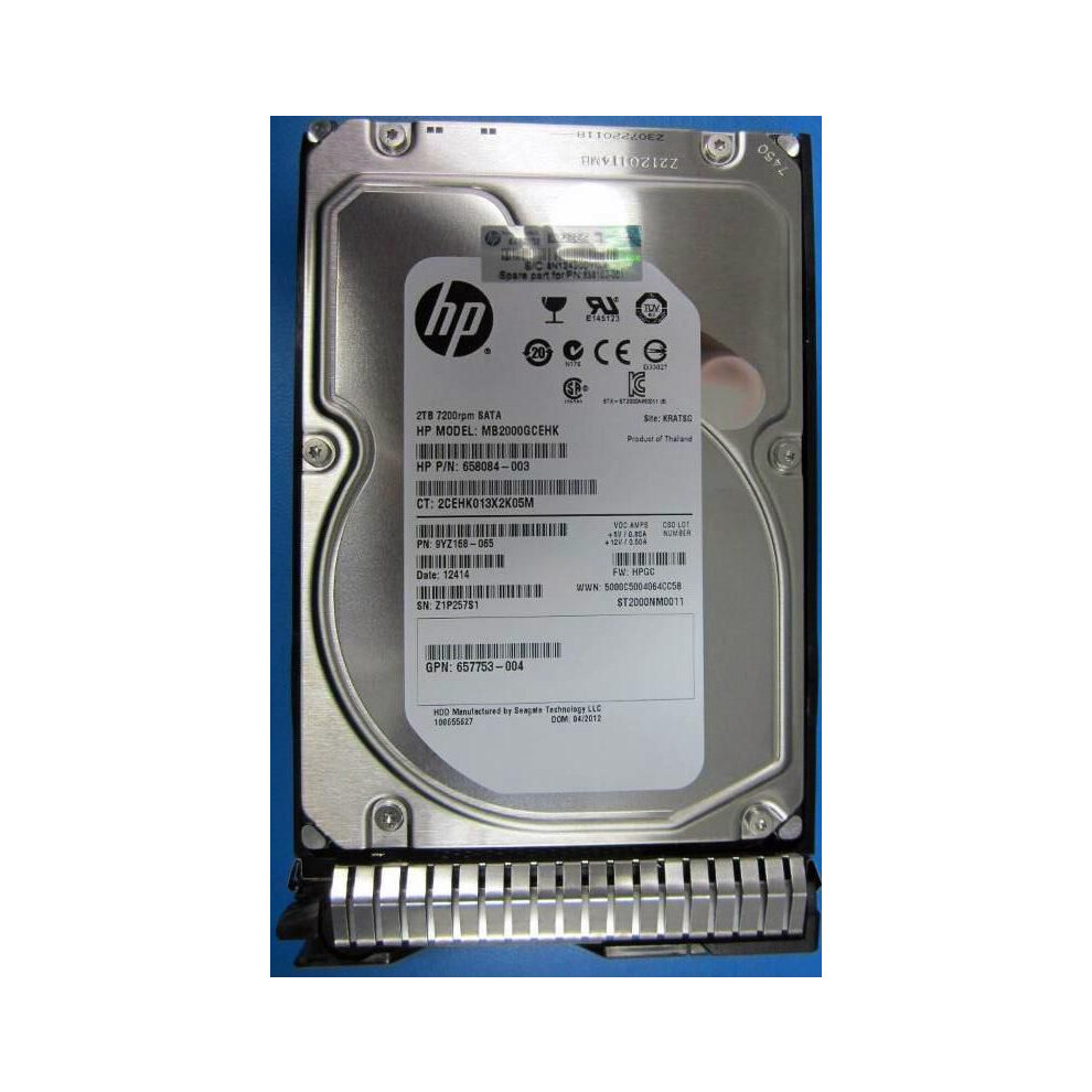 Hp 2Tb 6G Sata 7.2K 3.5" Lff Mdl Sc Hd