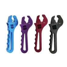 Adjustable Wrench, an Wrench, Aluminum Wrench Hose Fitting Tool Aluminum Spanner AN3-AN16 - Red