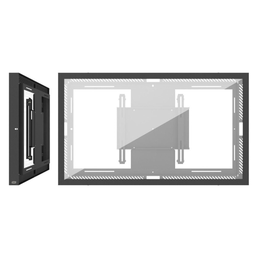 Sms Protective Display Wall Casing (43L/P Casing Wall G2 Bl) Vesa From 100X200 To 400X400 For 43" Displays Max. Load 50 Kg - (Ral9005) Black 7331394930684
