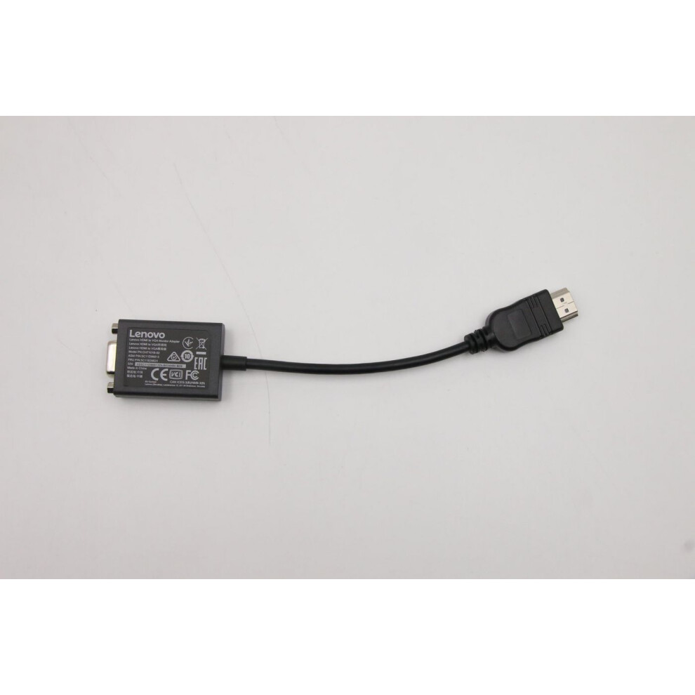 Lenovo Hdmi To Vga Monitor Adapter Converts Hdmi Signals To Vga Supports 1080P Resolution Ideal For Connecting Devices To Vga Displays.