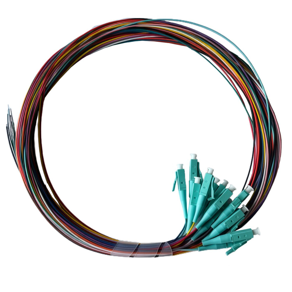 Lanview Pigtail Lc/Upc 50/125 Om3 0.9Mm 2Meters Pvc(Grade C) Easy Strip 12 Colors 12Pcs/Pack 5715328119826