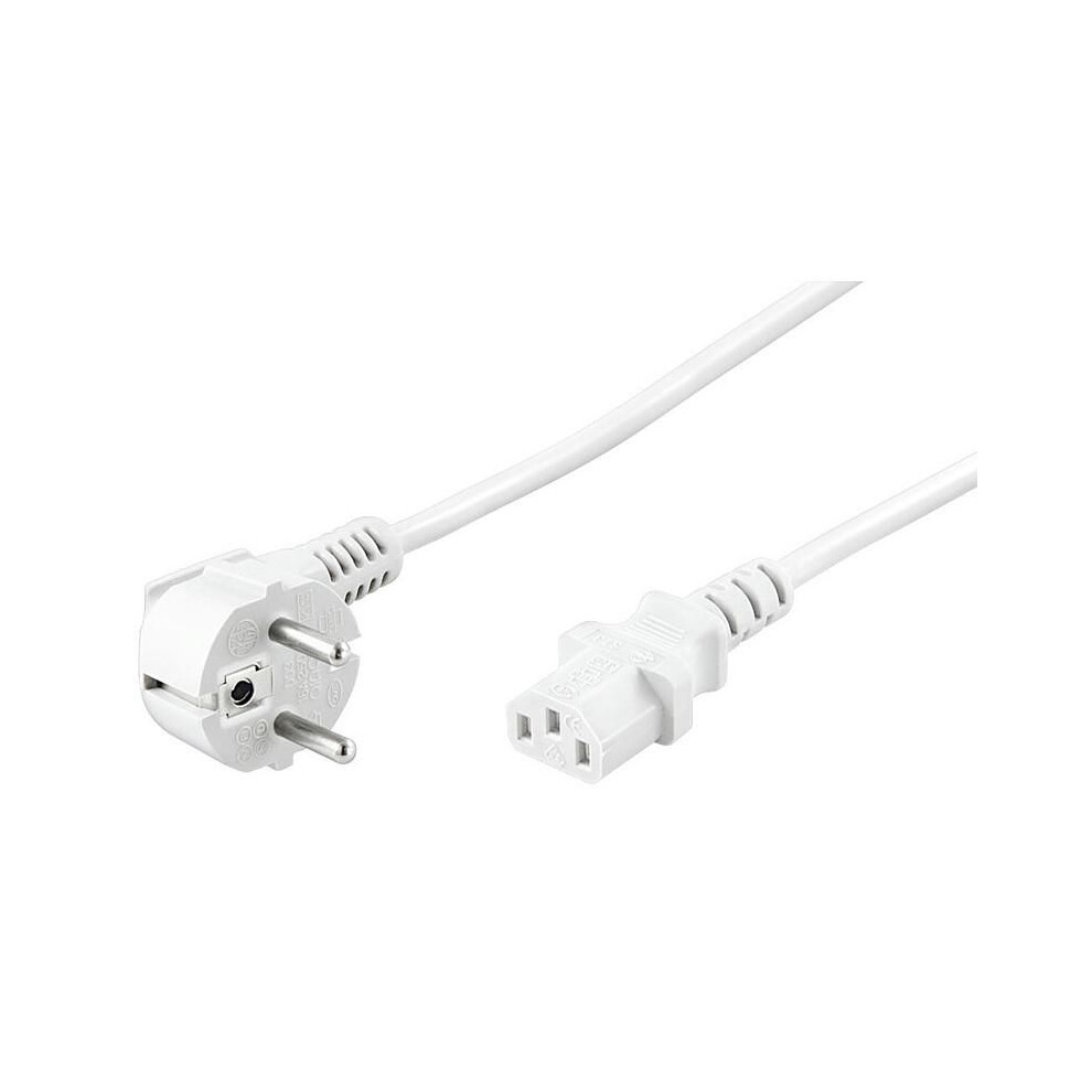 Microconnect Power Cord 5M Iec320 Angled Connector Schuko White 5712505211458