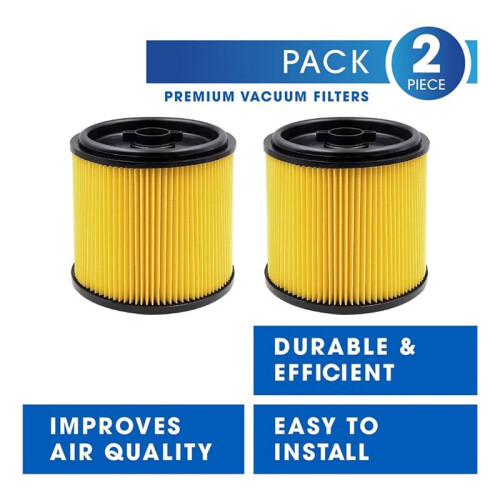 VCFS Ersatzfilter für Vacmaster Standard-Kartuschenfilter und -Halterung, 2er-Pack 2