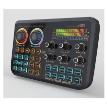 T600 Sound Card 48V Audio Interface Mixer Professional Audio Voice Changer for Karaoke,Recording,Live Streaming PC