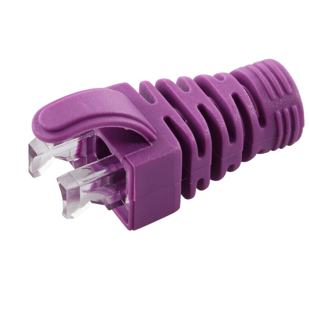 Microconnect Strain Relief Boot Cat5e Cat6 Cat6a Cables Upto 6.5Mm Violet 100Pcs 5715063521298