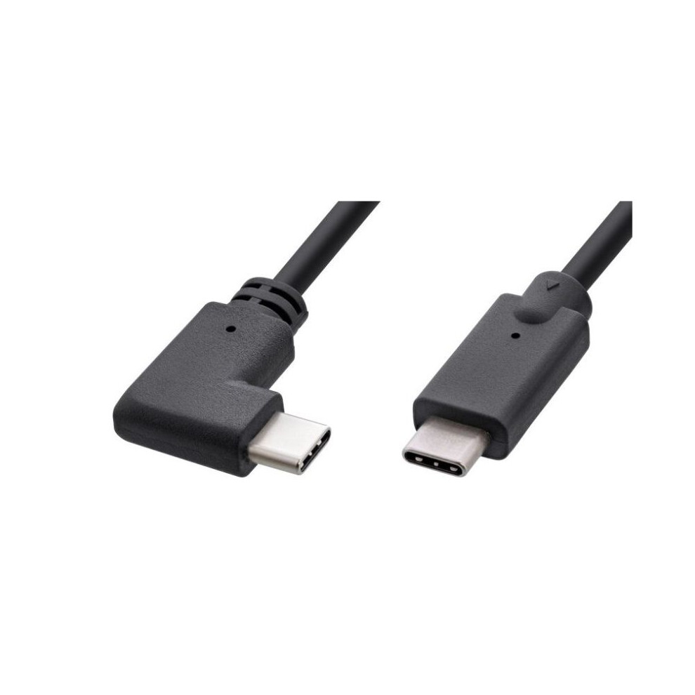 Microconnect Usb-C 3.2 Gen2 Cable 1M With Angled Connector Black 5715063056455