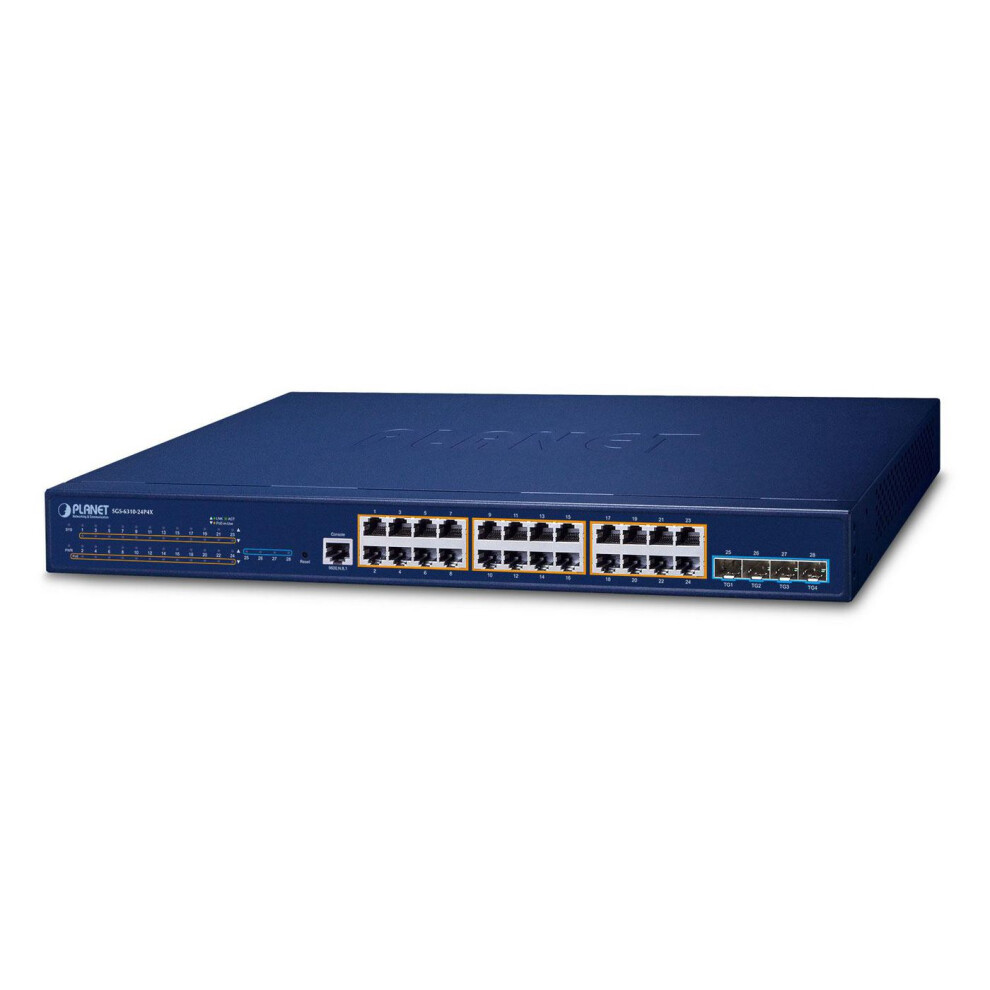 Planet L3 24-Port 10/100/1000T 802.3At Poe + 4-Port 10G Sfp+ Stackable Managed Switch 4711605286664
