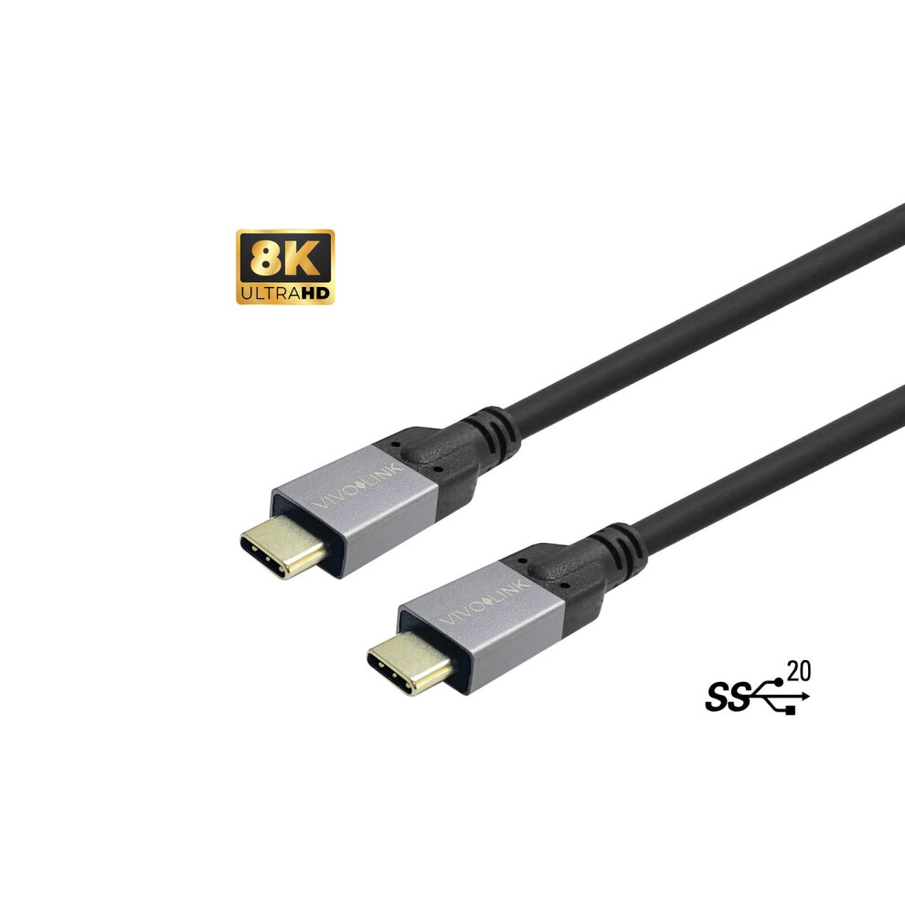 Vivolink Usb-C To Usb-C Cable 1M Supports 20 Gbps Data Minicoax For Professional Use 5704174931546
