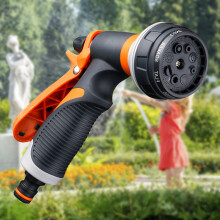 (Red)Water Gun High-Pressure Water Spray Gun Car Washer Hose Nozzle Garden Watering Sprinkler Sprinkler