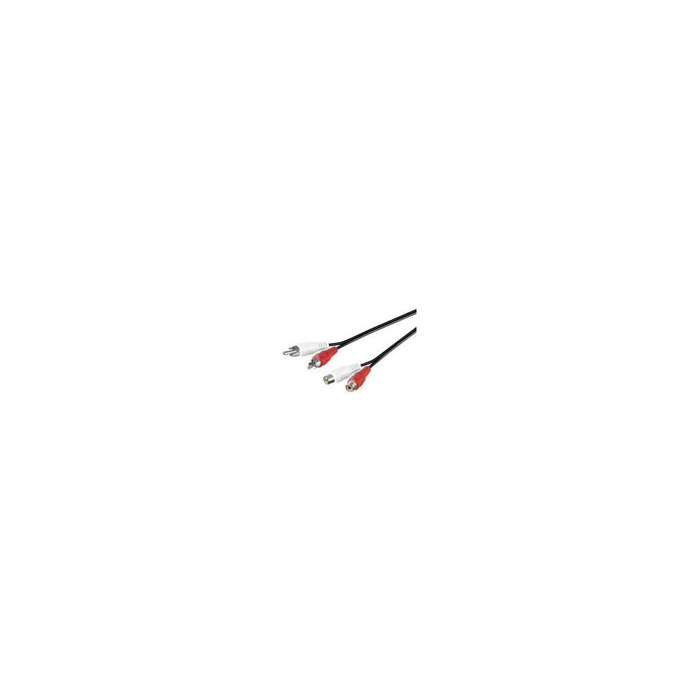 Microconnect Stereo Rca Extension Cable; 2 X Rca Male To Rca Female 1.5 M 5705965854815