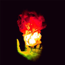 Halloween Floating Fireball Prop Flame Lamp Prop Artificial Fake Fire Floating Props No Flame for Home Halloween Decor