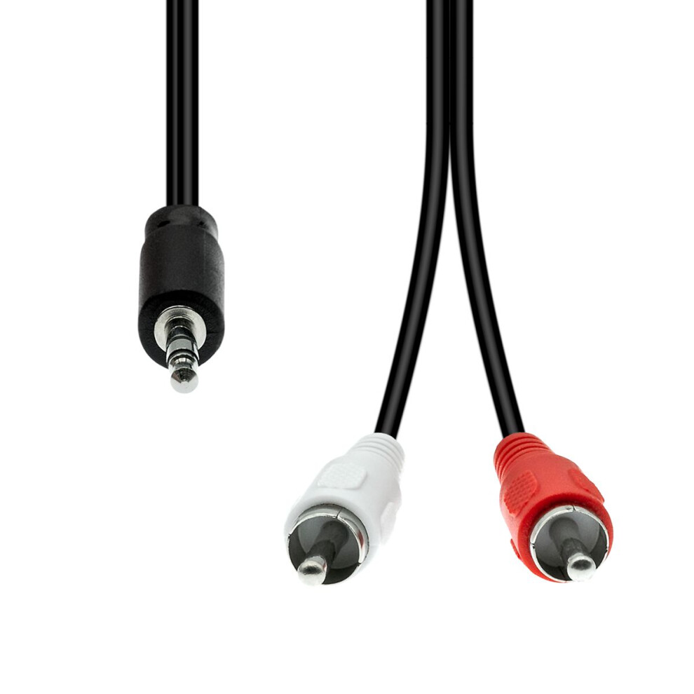 Proxtend Mini-Jack 3-Pin To 2 X Rca Cable M-M 0.5M Black 5714590026351