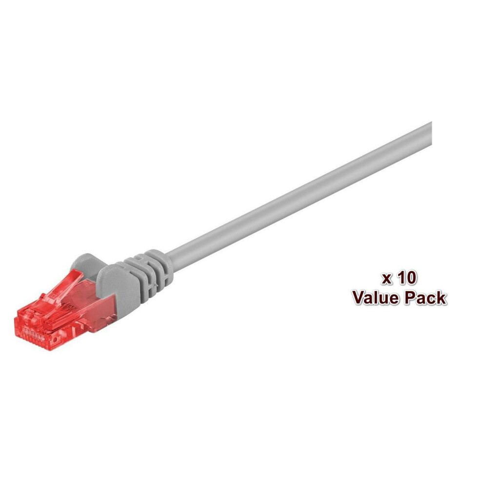 Microconnect Cat6 U/Utp Network Cable 2M Valuepack (10Pcs) Grey 5704327713685