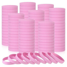 100 Pièces de Bracelets en Silicone Élastiques Vierges de Couleur Unie Extensibles pour Hommes Femmes Adolescents Cadeaux Étudiants Fournitures de