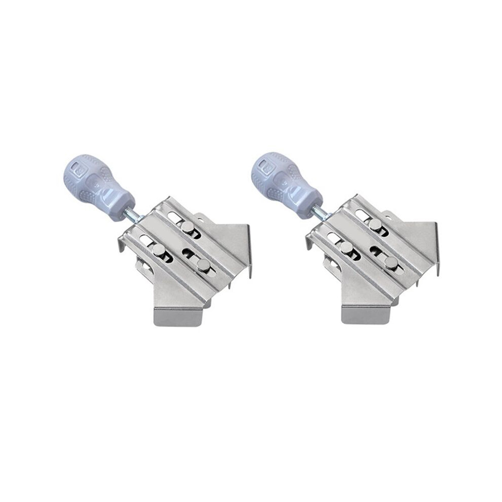 2Pcs Upgraded Stainless Steel Right Angle Clamp Woodworking Splicing Quick Clip 90 Degree Fixed Photo Frame Clip A 6031379100866