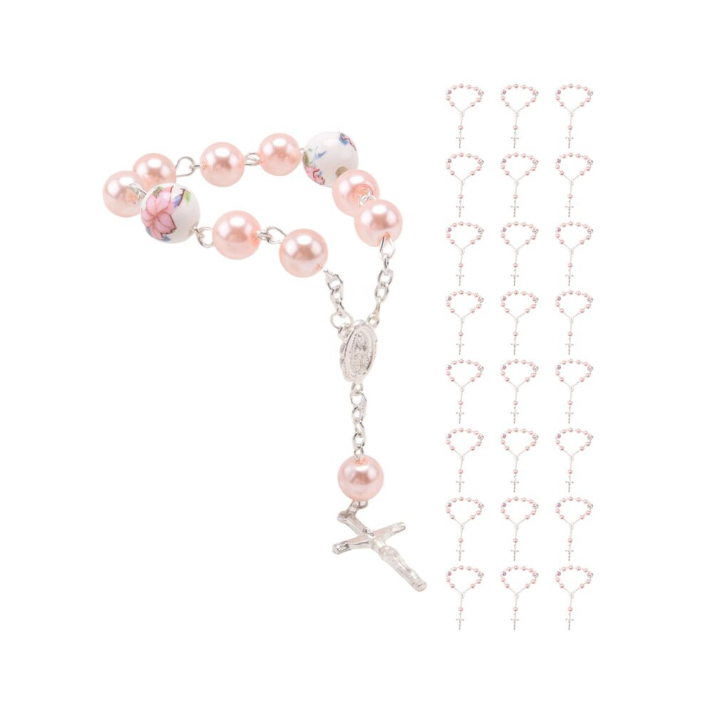 Photos - Toy Car Baptism Favors for Girls Include 25 Pcs Baptism Rosary Baby Rosary Rosary 25 Pcs Organza Bags Baptism Gifts