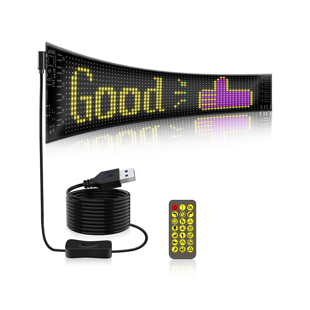 Led Matrix Panel Programmable Flexible Screen Ip65 Display Animation Message Scrolling Sign App Control Cars Shop Bar,B 4713108801108