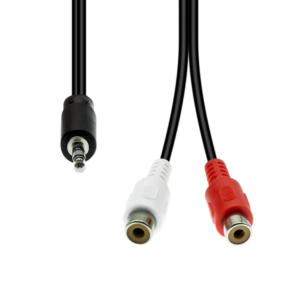 Proxtend Mini-Jack 3-Pin To 2 X Rca Cable M-F 20Cm Black 5714590026429